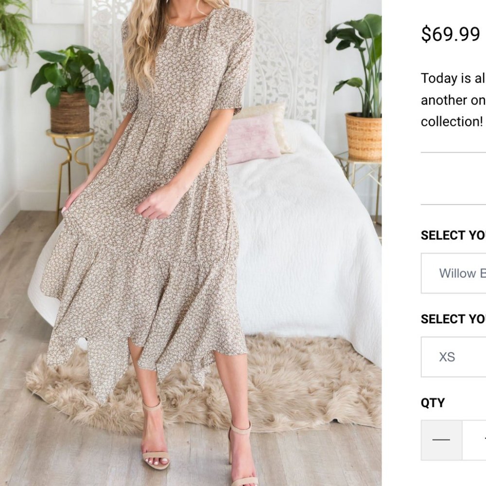 MIKAROSE Midi Floral Dress